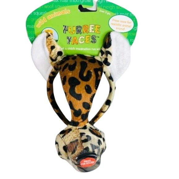 5 for $25| Furree Faces Leopard Animal Headband Mask - Picture 1 of 6